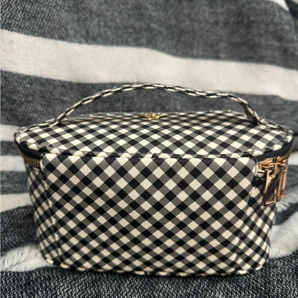 Black and White Checkered Women's cosmetic Bag